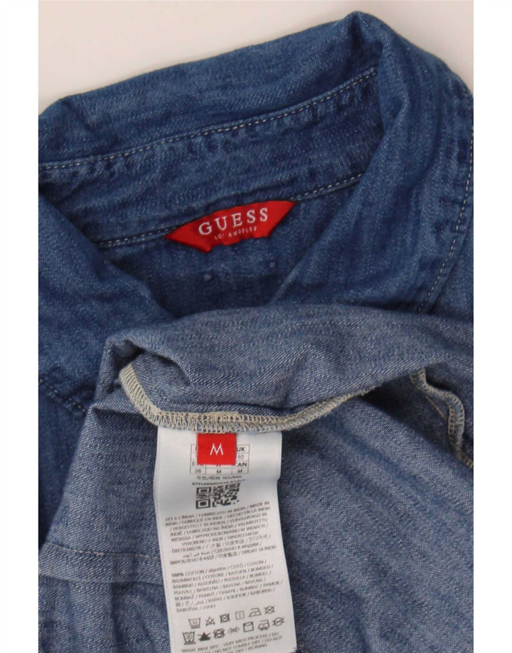 Guess Chemise en jean pour femme UK 10 Petit Bleu Coton