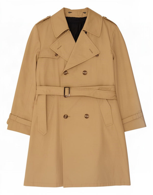 Trench-Coat Vintage Homme IT 50 Grande Viscose Beige
