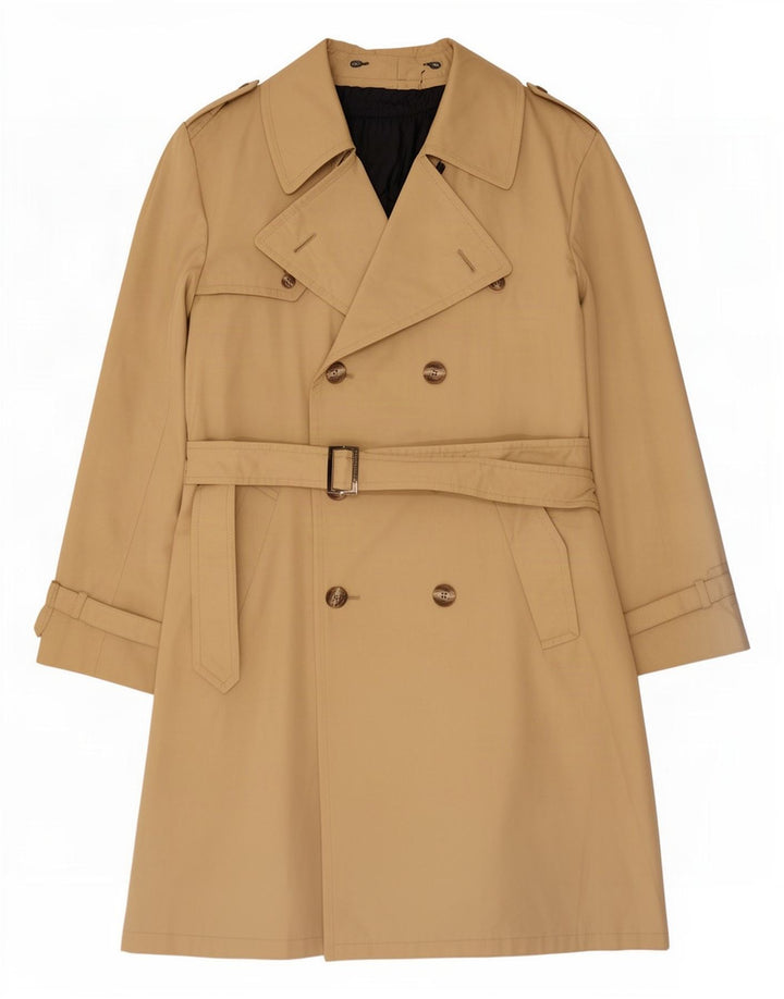 Trench-Coat Vintage Homme IT 50 Grande Viscose Beige