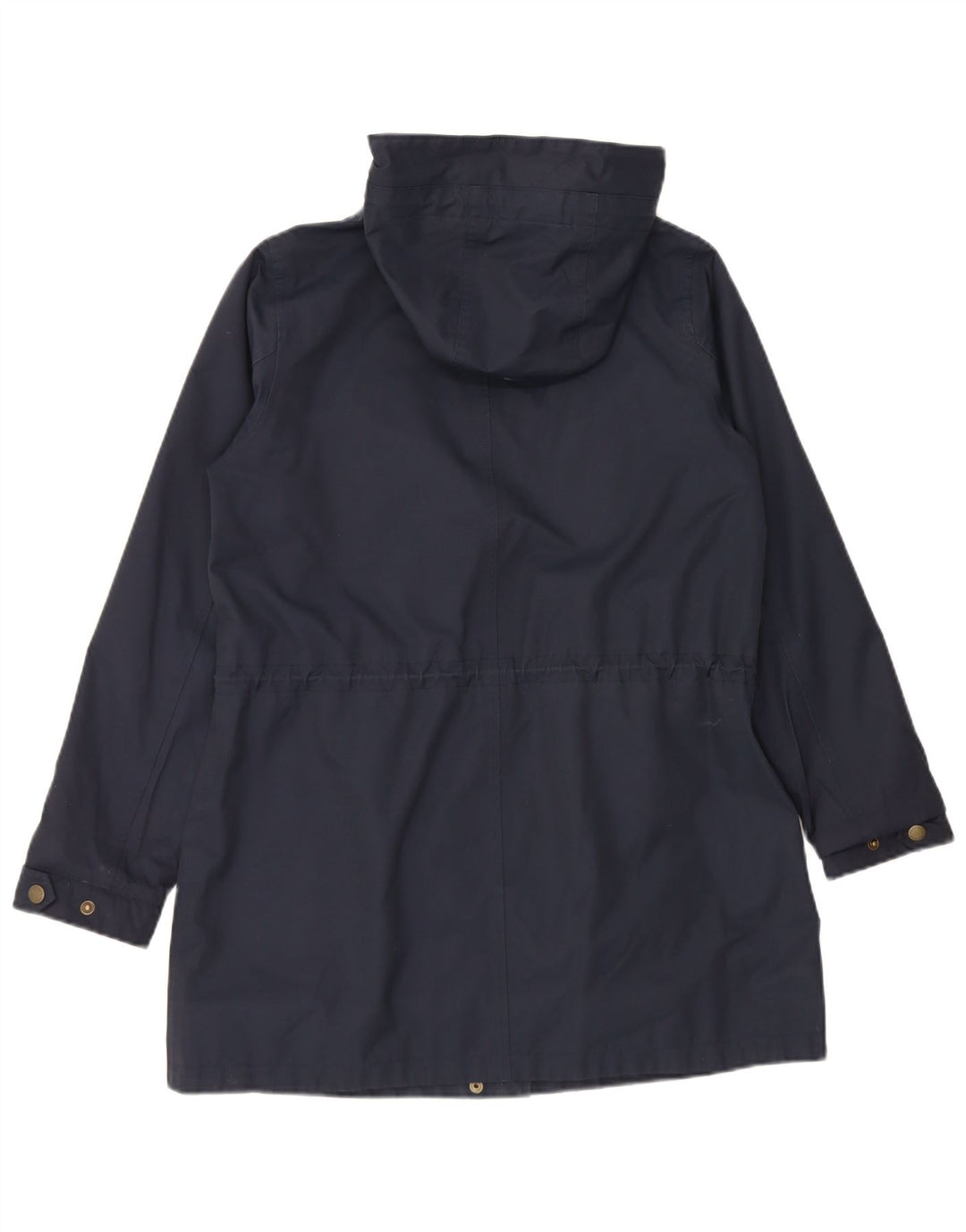Fat Face Veste de pluie à capuche pour femme UK 12 Bleu marine moyen Coton