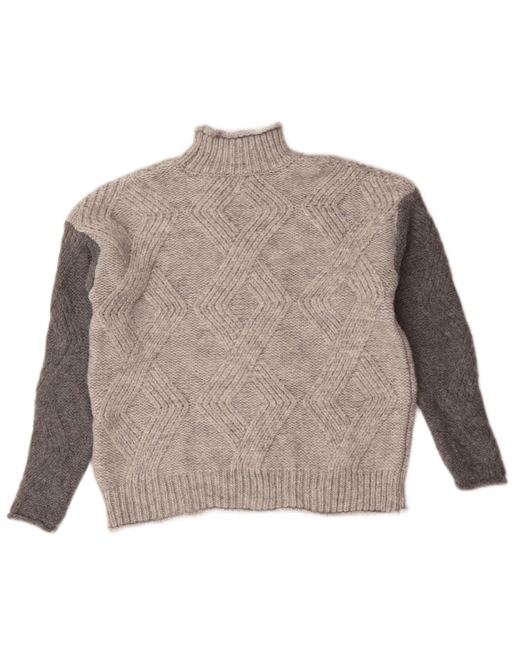 Marks & Spencer Pull col roulé pour femme UK 10 Petit Gris