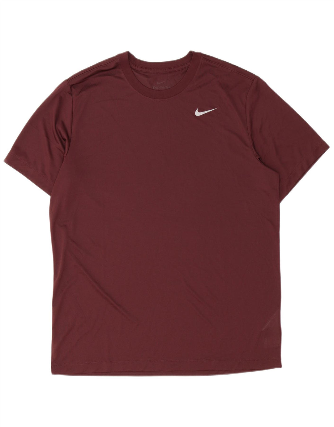Nike Hommes Dri Fit T-Shirt Haut Large Bordeaux Polyester