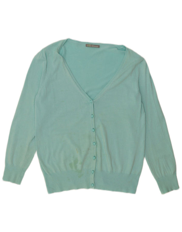 Marks & Spencer Pull cardigan pour femme UK 14 Large Turquoise