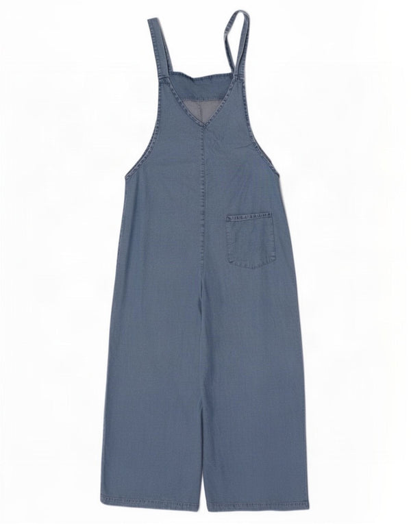 Zara Combinaison en jean pour femme UK 10 Petit Bleu