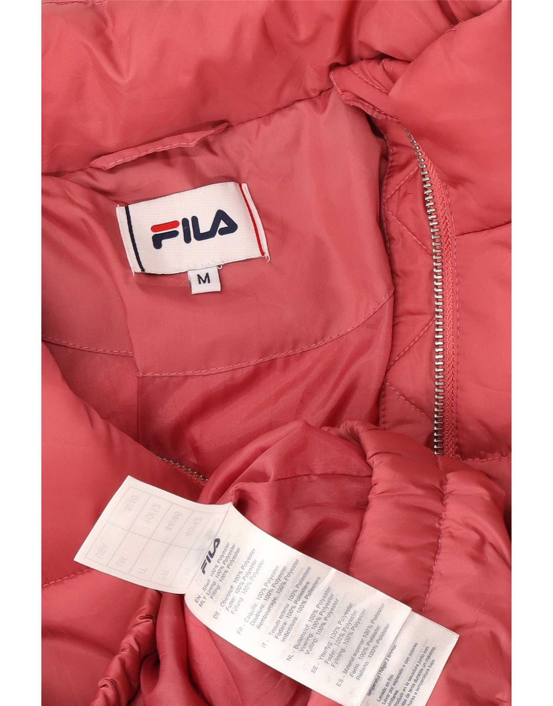 Fila Veste matelassée coupe ample pour femme UK 14 Polyester rose moyen
