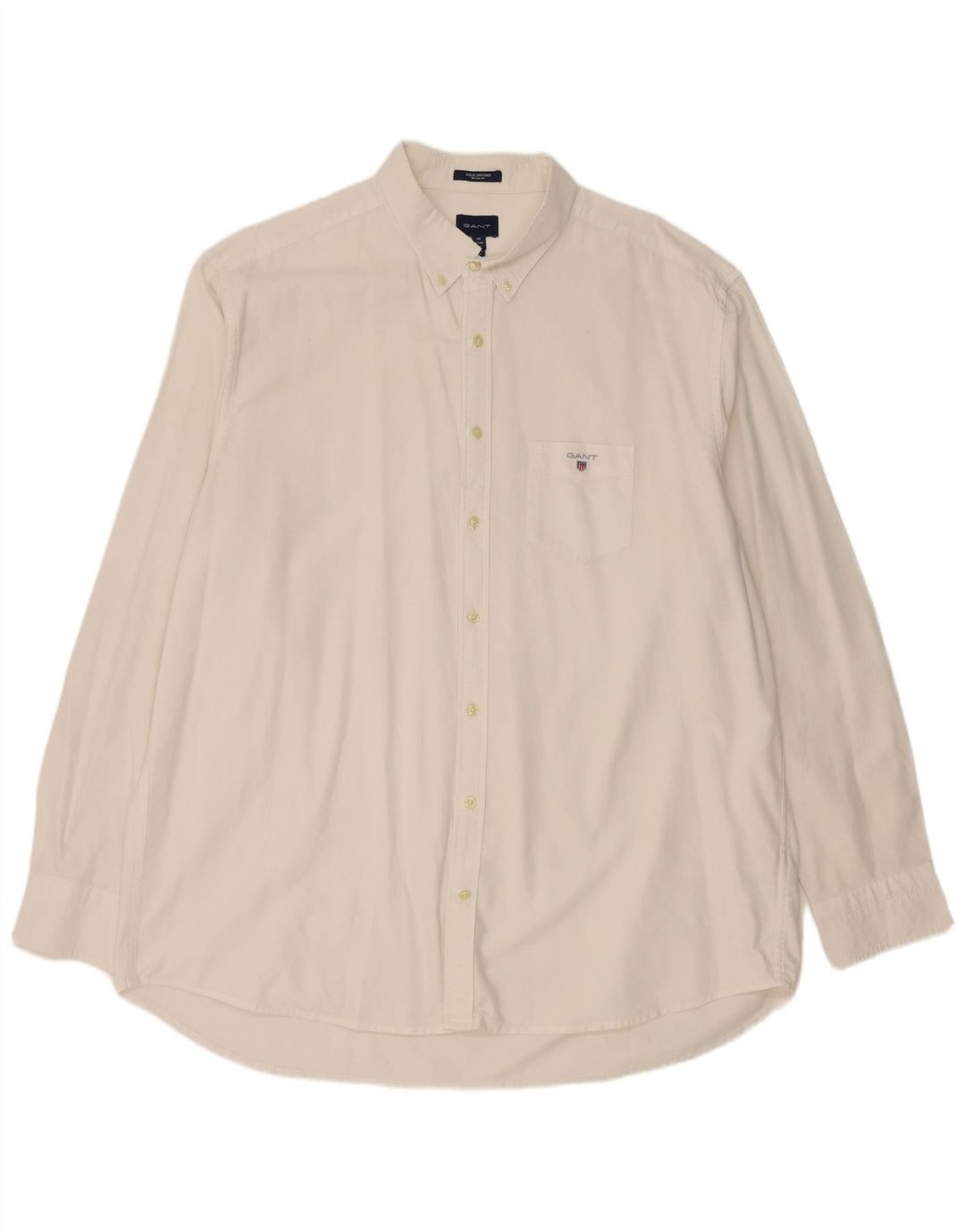 Gant Chemise Regular Fit Homme Taille 47/48 19 3XL Coton Blanc