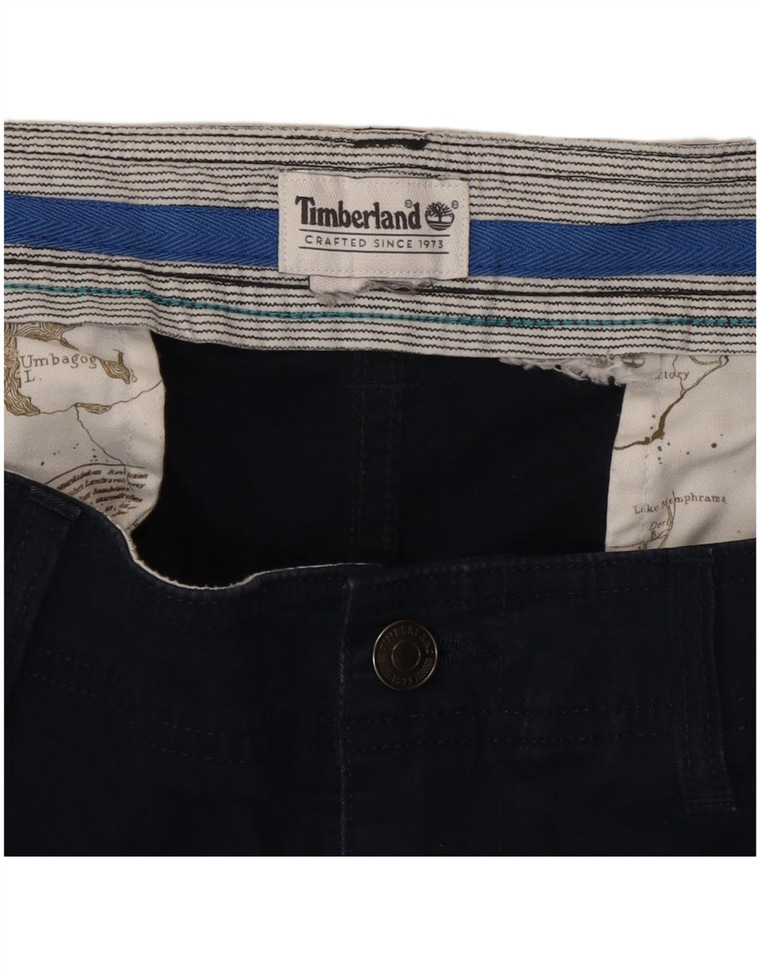 TIMBERLAND Pantalon Cargo Droit Homme W42 L31 Bleu Marine