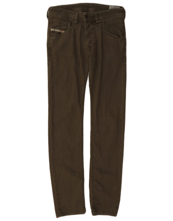 Diesel Pantalon décontracté Belther Slim Fuselé W29 L32 Homme Kaki Coton