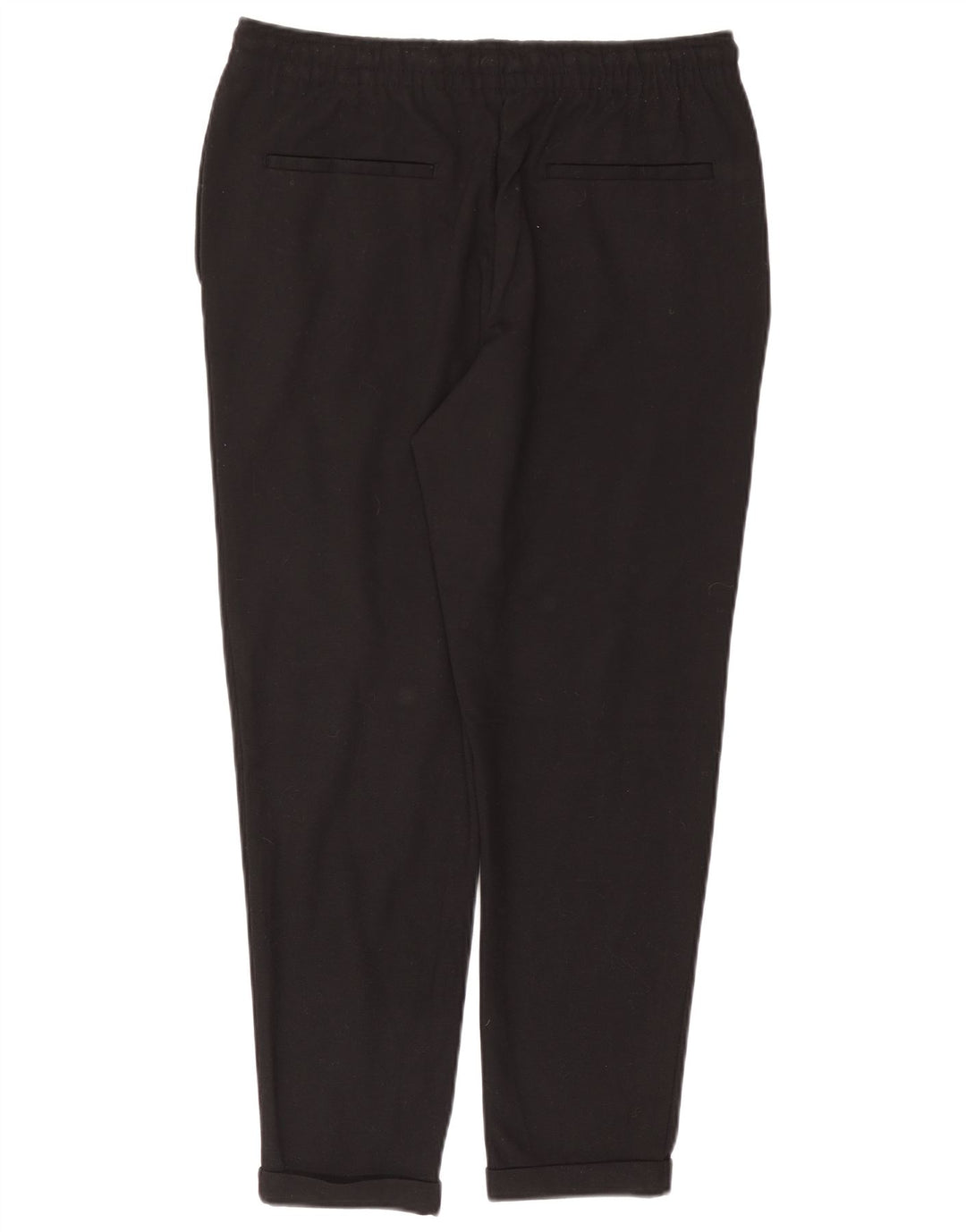 Zara Pantalon Chino Fuselé Femme UK 16 Large W32 L27 Noir