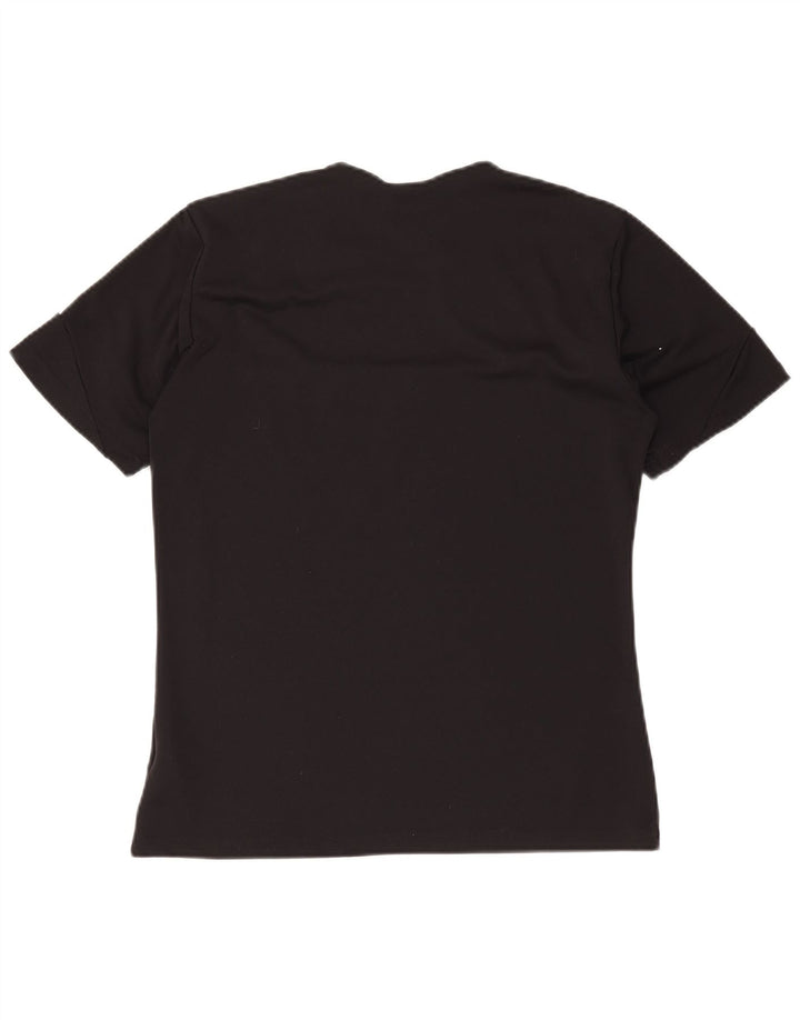 ADIDAS T-shirt Climalite pour hommes, petit, noir, polyester color block
