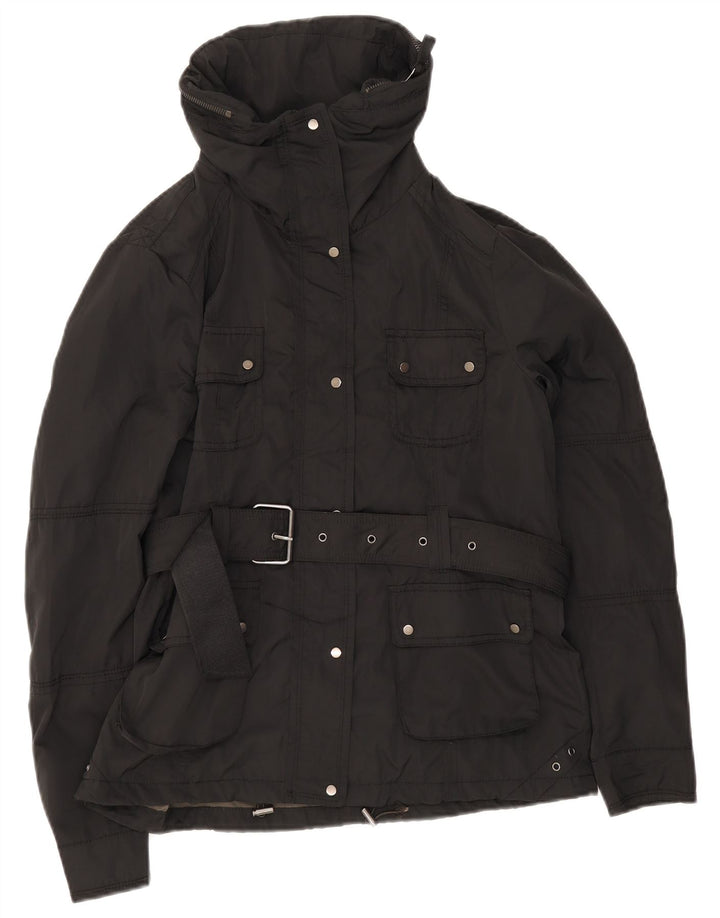veste utilitaire ceinturée vintage femme UK 12 Medium Black