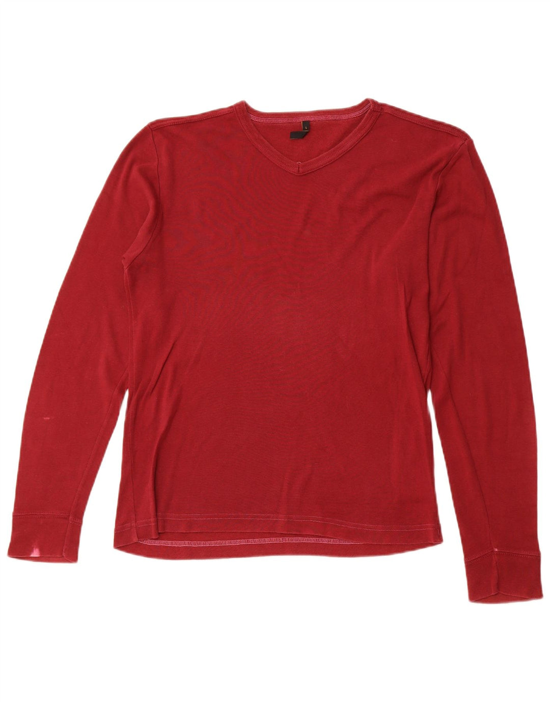 LEE Haut à manches longues pour femme UK 46 Large Rouge Coton