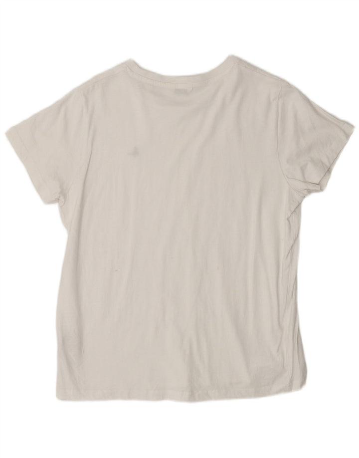 JACK WILLS T-Shirt Femme Top UK 12 Coton Blanc Moyen