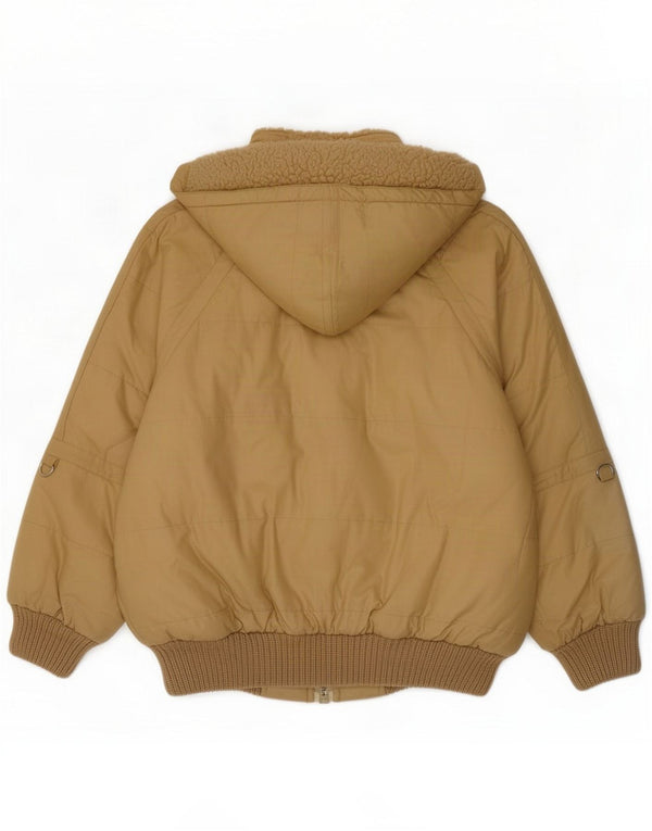 Vintage Sherpa à capuche pour homme UK 40 Large Beige Polyester