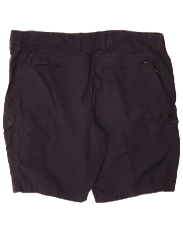Marks & Spencer Short Cargo Homme 2XL W42 Bleu Marine Coton