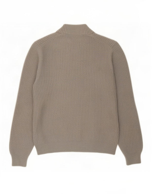 Massimo Dutti Pull col V pour homme en coton gris Taille L