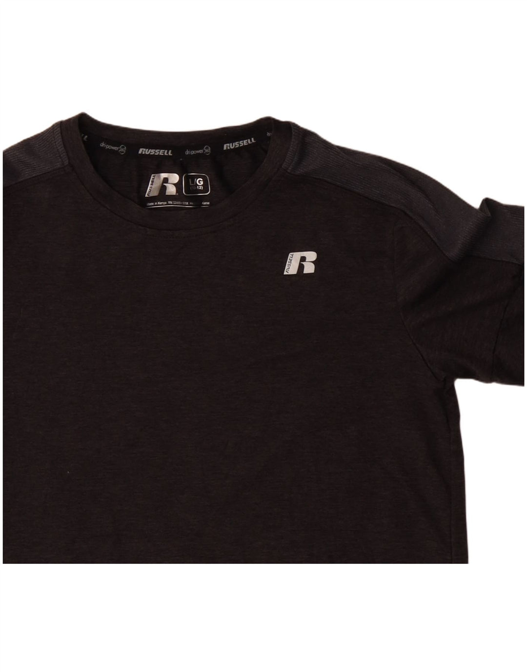 Russell Athletic Haut à manches longues pour garçon 10-11 ans Large Gris Colorblock