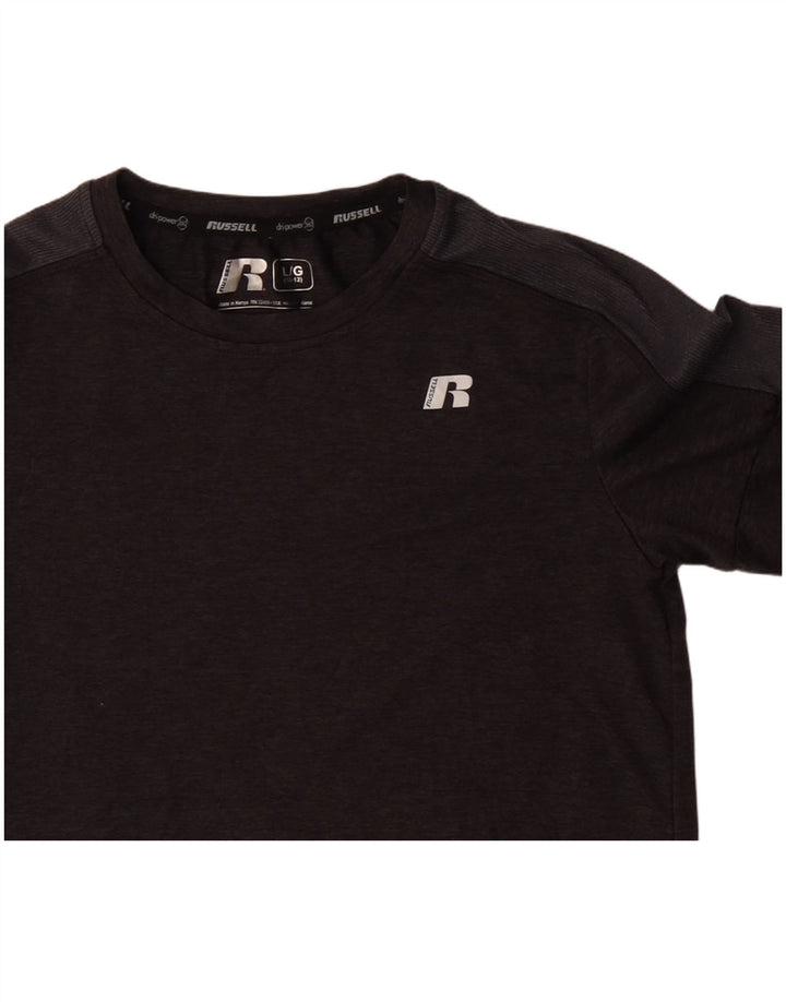 Russell Athletic Haut à manches longues pour garçon 10-11 ans Large Gris Colorblock
