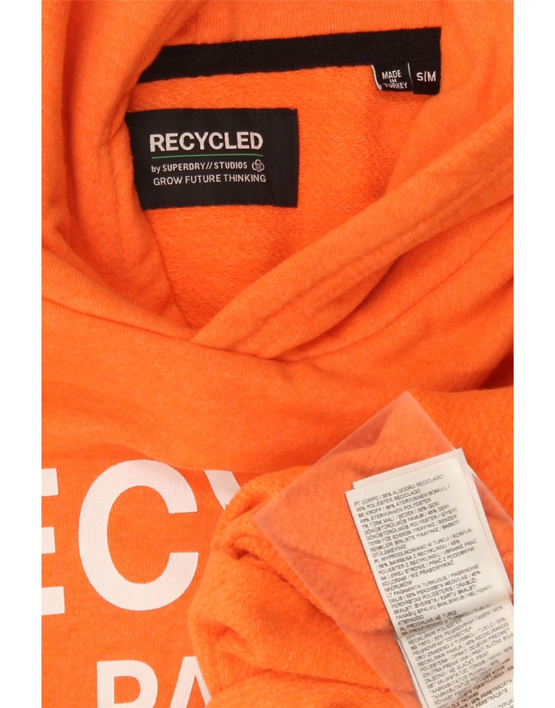 SUPERDRY Pull à capuche graphique pour hommes, petit coton orange
