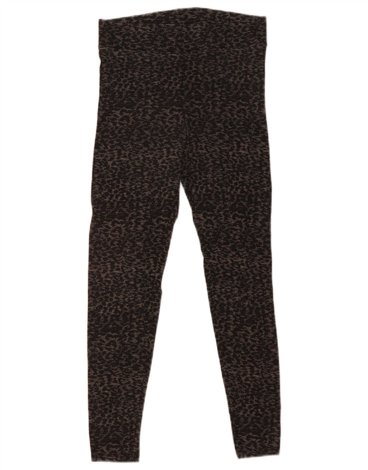 Marks & Spencer Leggings pour femmes UK 8 petit imprimé animal noir