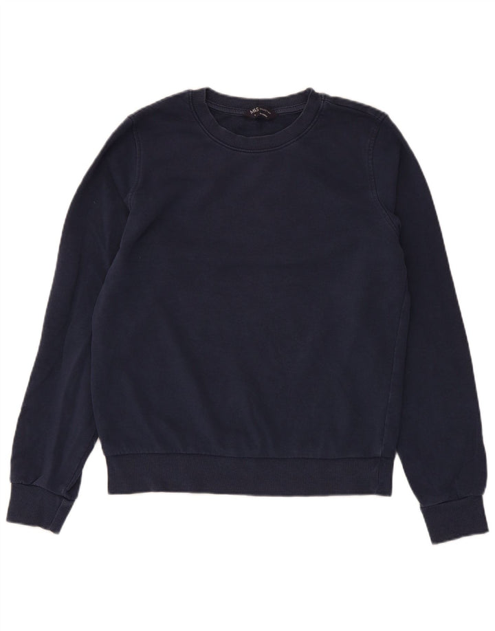 Marks & Spencer Sweat-shirt pour femme UK 8 Small Bleu marine Coton