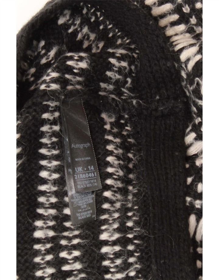 Marks & Spencer Pull cardigan autographe pour femme UK 14 Noir moyen