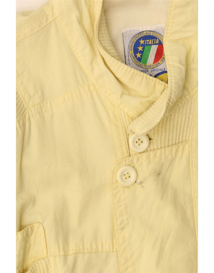 POP 84 Veste Bomber Homme UK 40 Large Jaune Coton