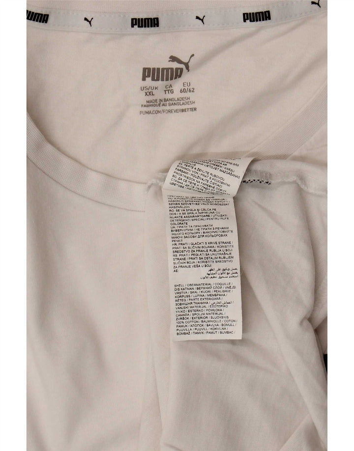 Puma T-shirt pour homme en coton blanc 2XL