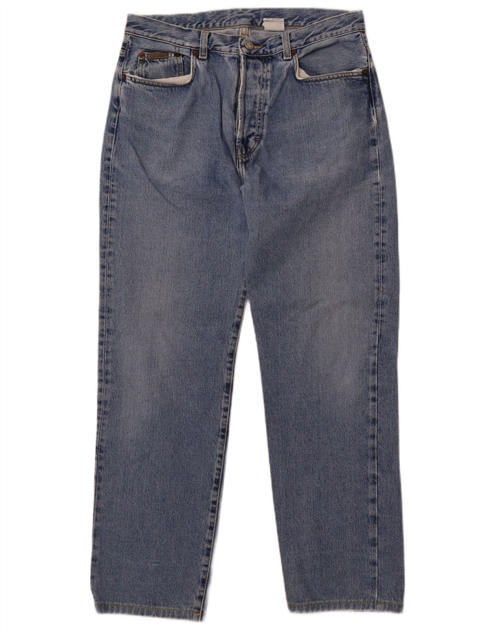 Calvin Klein Jean taille haute femme W33 L29 bleu coton