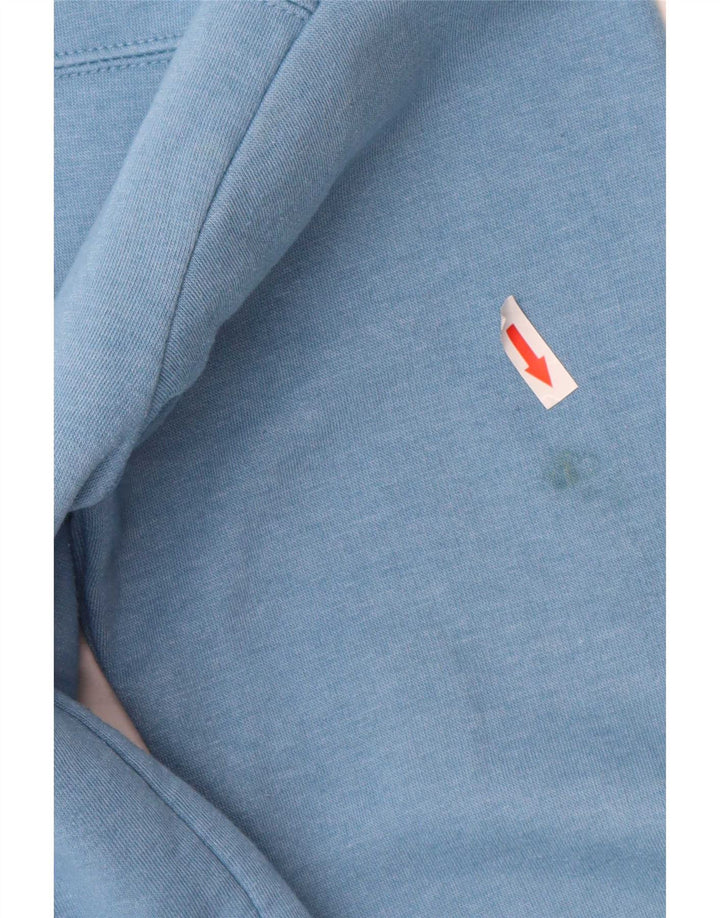 Zara Womens Crop Sweatshirt Jumper UK 10 Petit Bleu Polyester