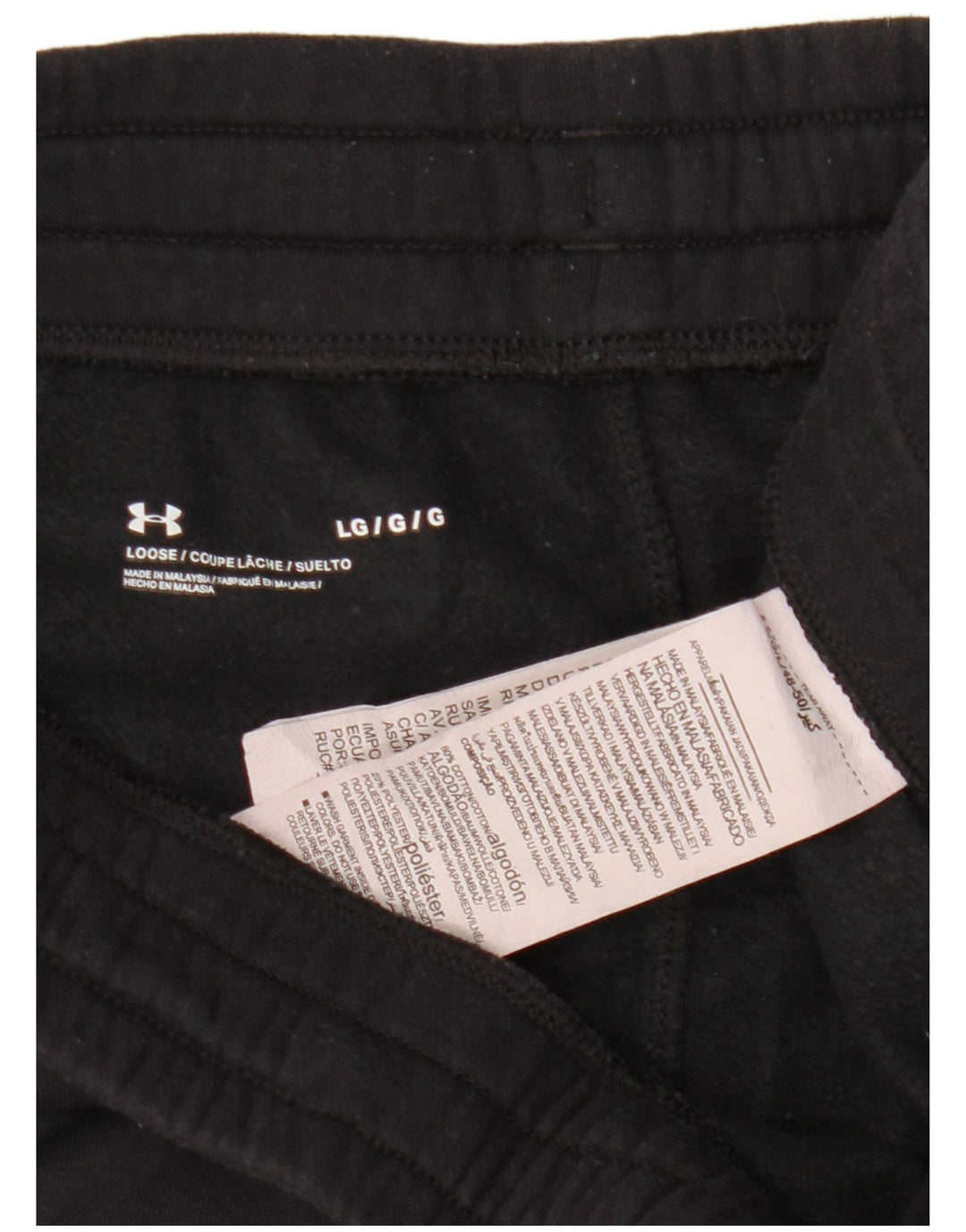 UNDER ARMOUR Womens Tracksuit Trousers Joggers UK 14 Large Black Cotton