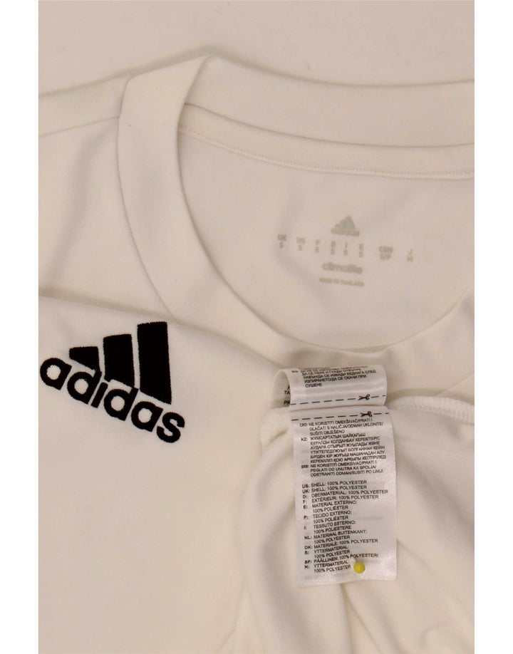 Adidas Hommes Climalite T-Shirt Haut Petit Blanc Polyester