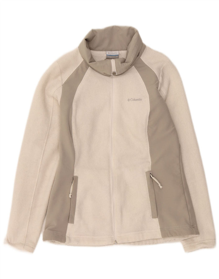 Columbia Veste Polaire Femme UK 12 Medium Off White Colourblock Polyester