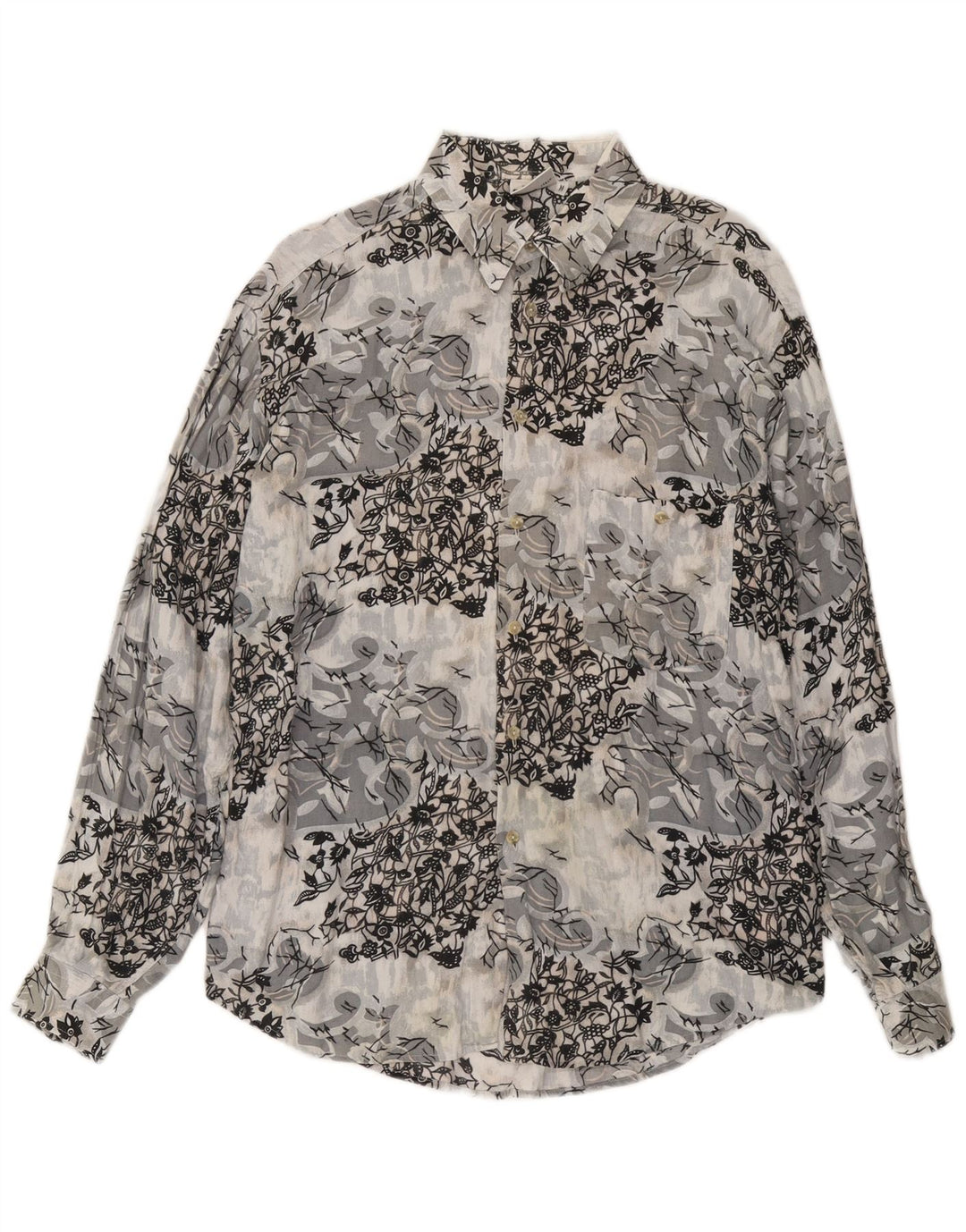 CRIVER Chemise Homme Gris Moyen Floral Viscose