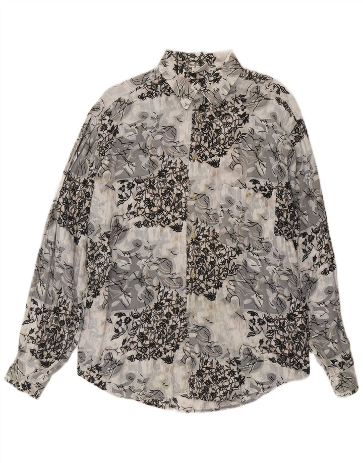 CRIVER Chemise Homme Gris Moyen Floral Viscose