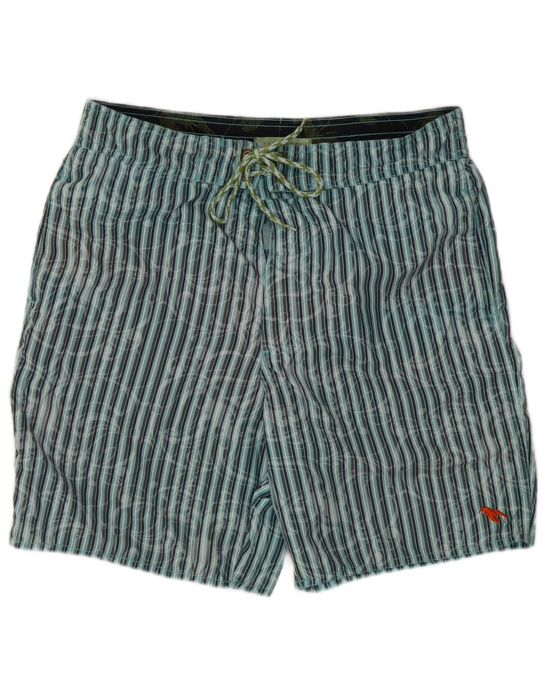 Ted Baker Short de bain pour homme taille 2 en polyester à fines rayures bleues