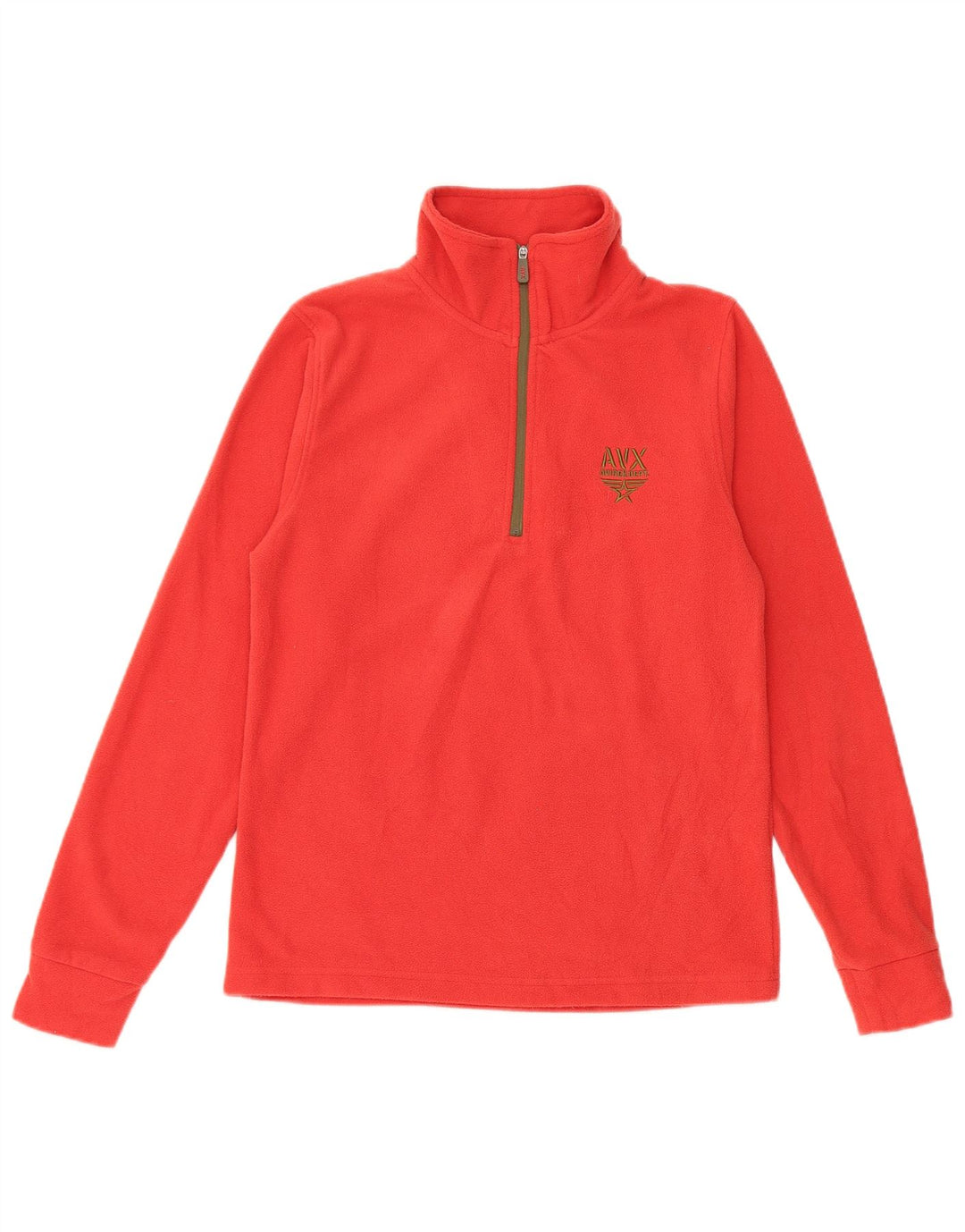 Avirex Pull polaire à col zippé pour femme UK 12 Rouge moyen Polyester