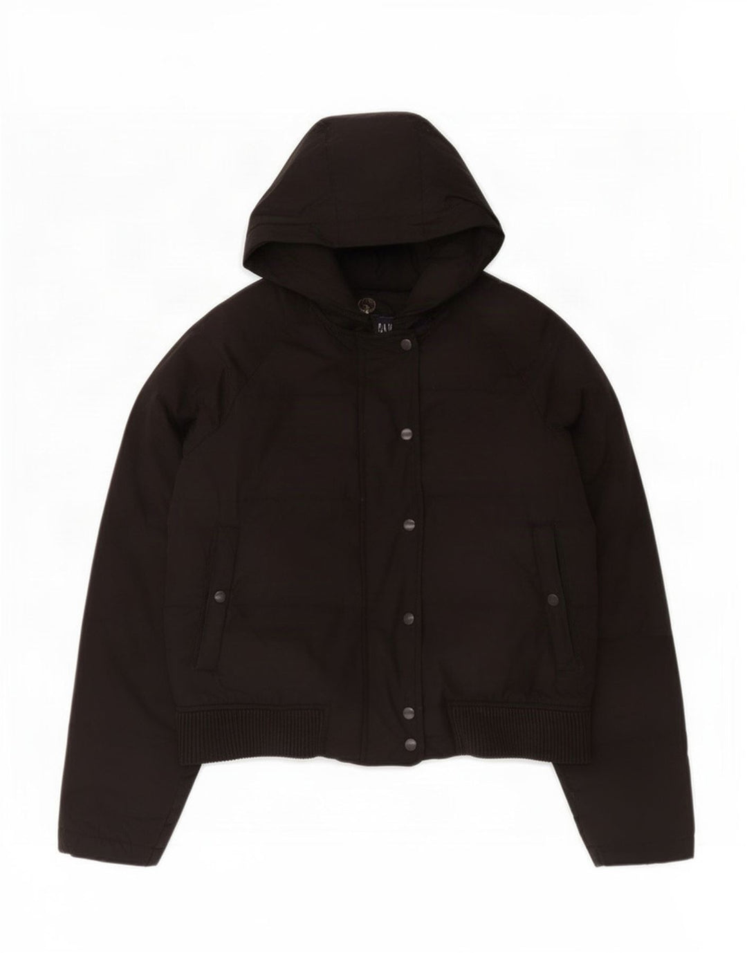 Gap Veste matelassée à capuche pour femme UK 16 Large Noir