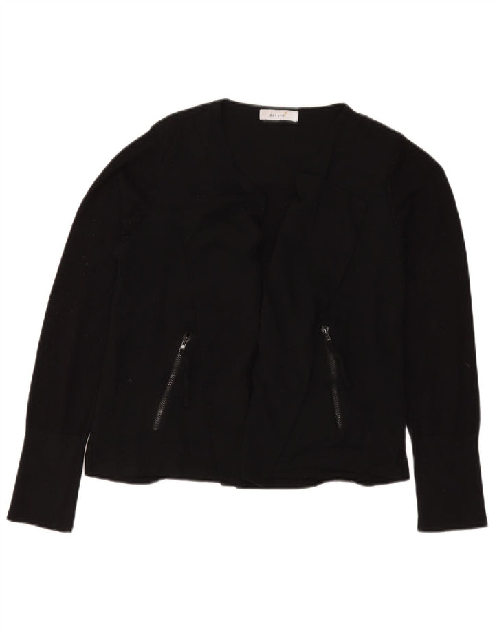 Marks & Spencer Haut Cardigan Per Una Femme UK 12 Viscose Noir Moyen