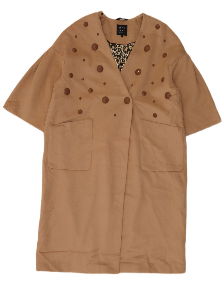 John Lewis Manteau croisé à manches 3/4 pour femme UK 16 Large Beige