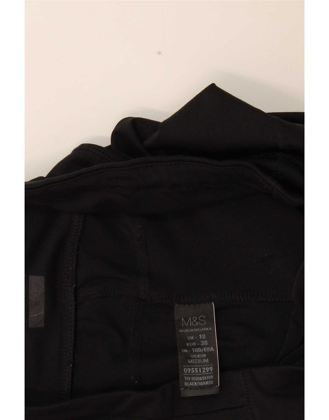 Marks & Spencer Pantalon de survêtement pour femme UK 10 Small Noir Polyester