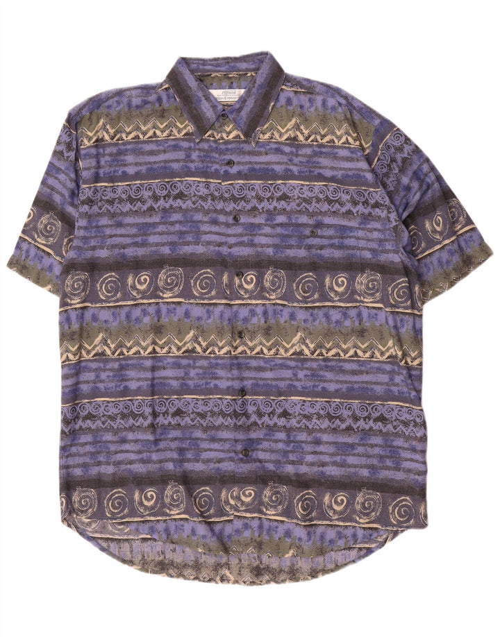 St. Bernard Chemise à Manches Courtes Homme Viscose Géométrique Multicolore Moyen