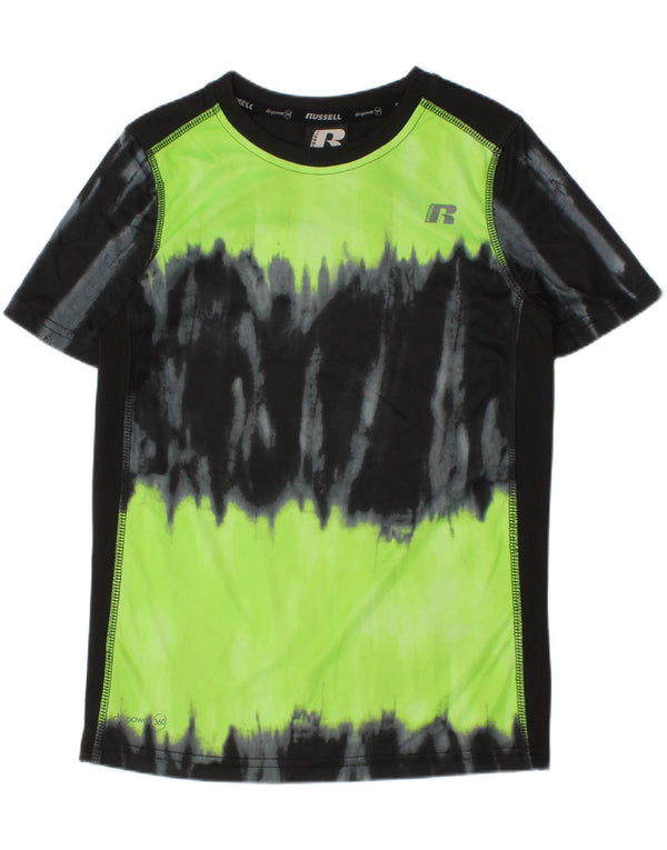 Russell Athletic T-shirt pour garçon 7-8 ans Noir moyen Tie Dye Polyester