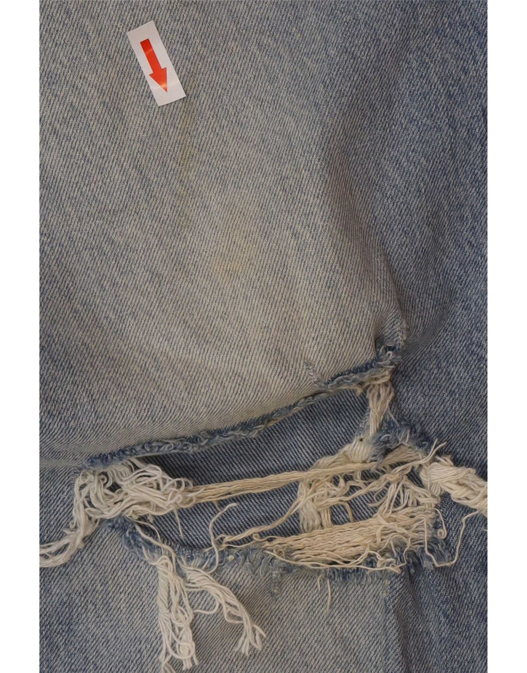 Zara Jean fuselé en détresse pour femme EU 42 Large W32 L30 Bleu