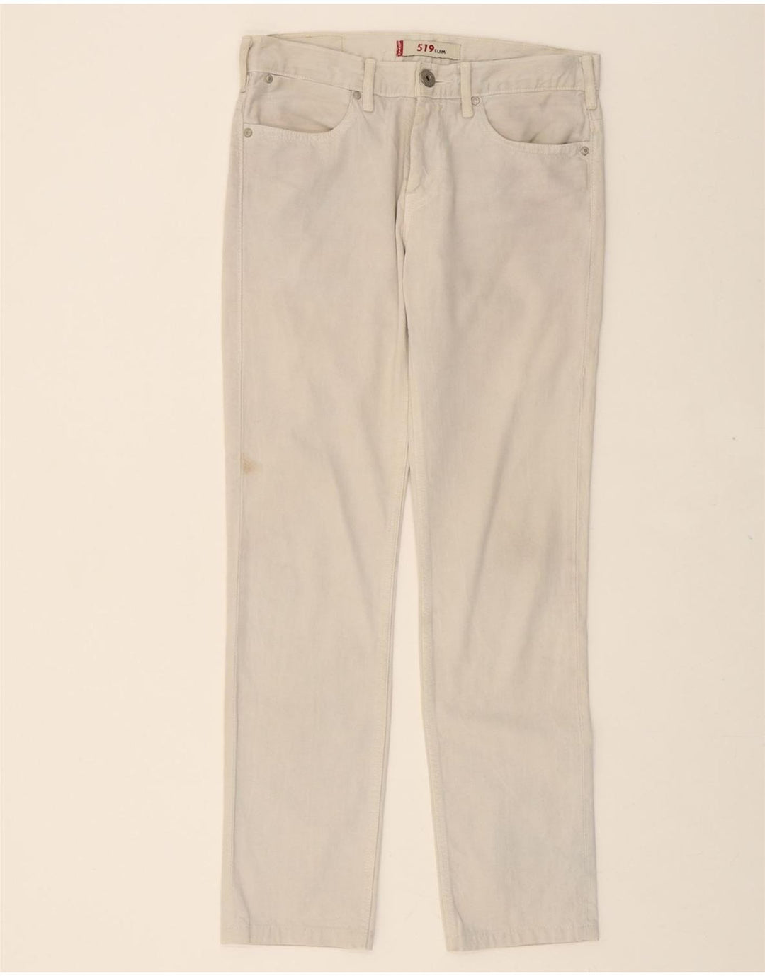 LEVI'S Mens 519 Slim Jeans  W31 L31 White Vintage Levi's and Second-Hand Levi's from Messina Hembry 