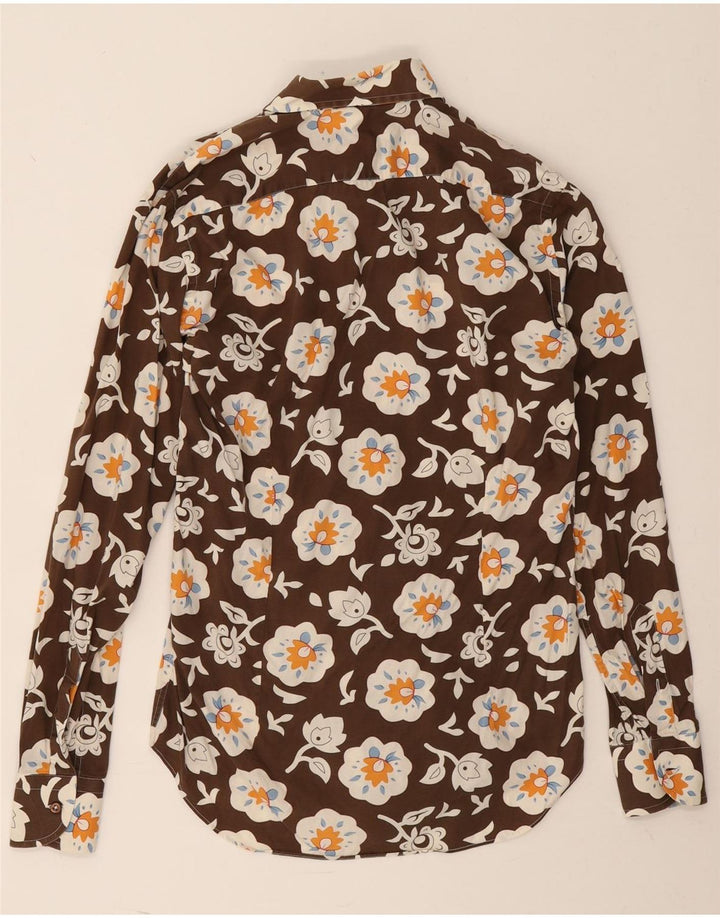 Bellini Chemise Homme Suze 39 15 1/2 Marron Moyen Floral