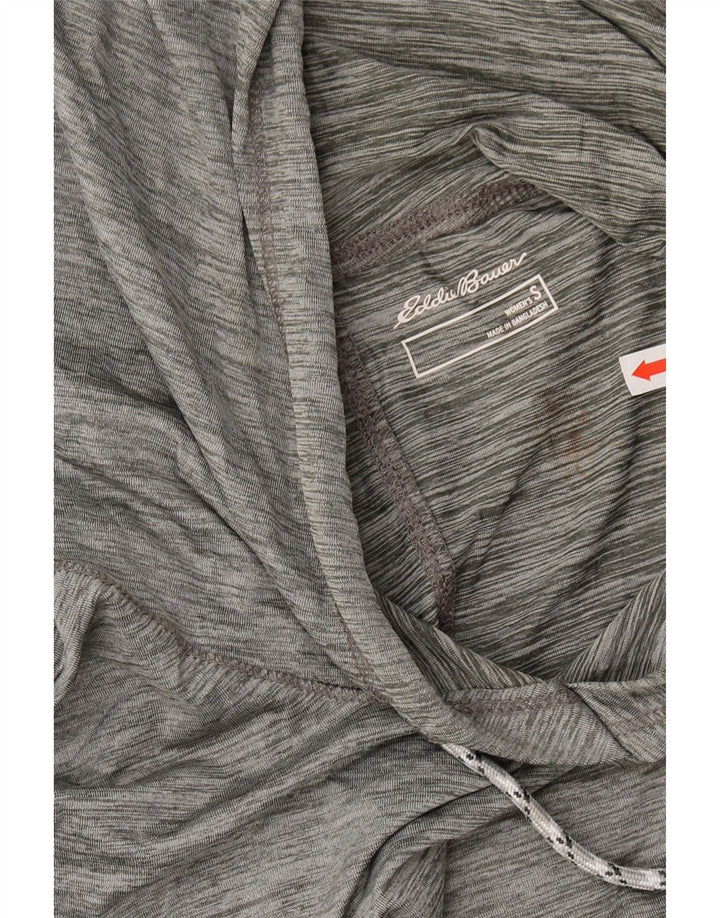 EDDIE BAUER Womens Oversized Hooded Top Long Sleeve UK 10 Small Grey Vintage Eddie Bauer and Second-Hand Eddie Bauer from Messina Hembry 