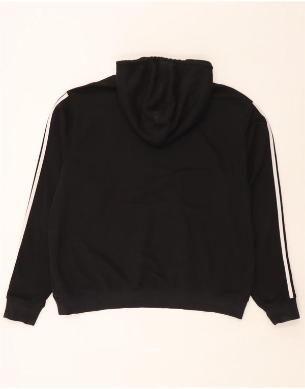 Adidas Pull à capuche graphique pour homme XL en coton noir