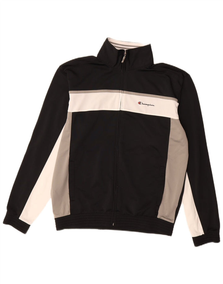 CHAMPION Veste de Survêtement Homme Large Noir Colorblock Polyester