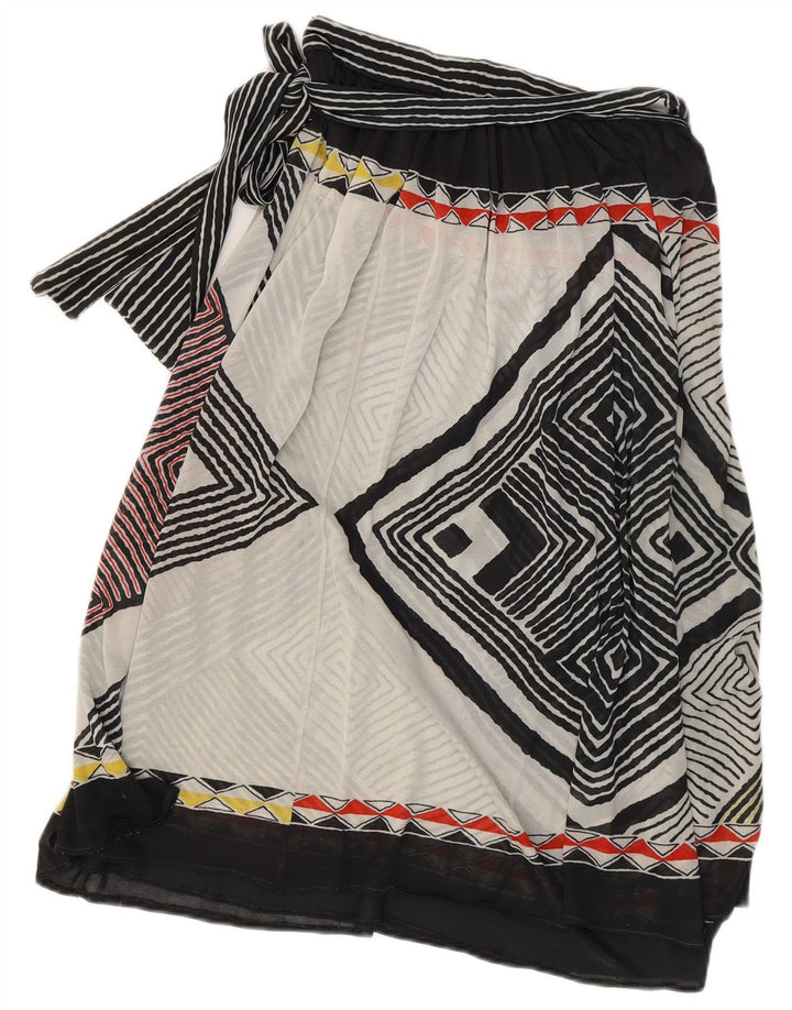 vintage Womens Wrap Jupe W28 Moyen Multicolore Géométrique